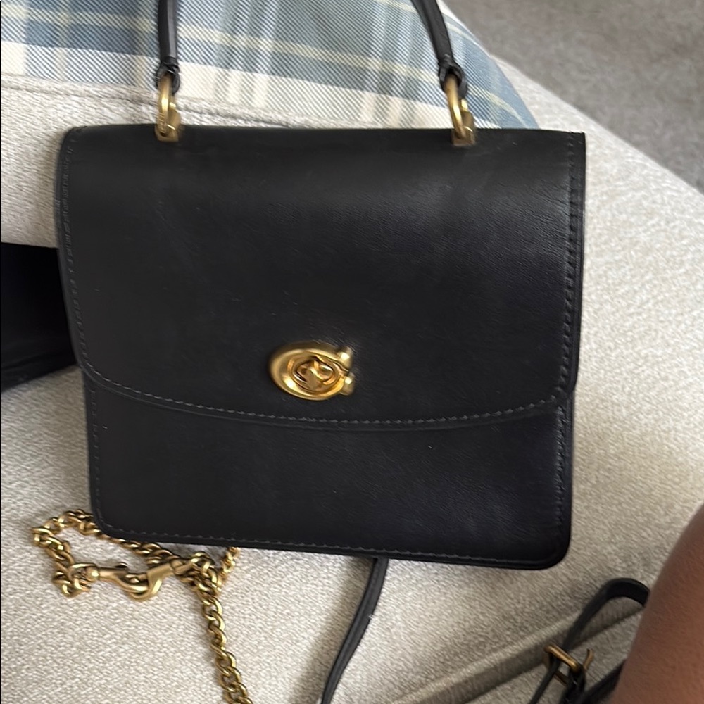 Coach Black Leather Handbag